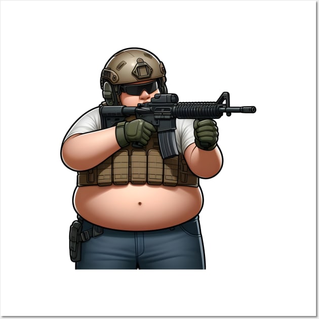 Tactical Fatman Wall Art by Rawlifegraphic
